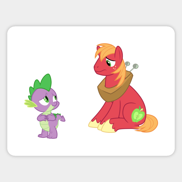 Big Mac and Spike 1 Sticker by CloudyGlow